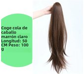 DIFEI Synthetic Grab Clip Ponytail Hair Extension Wig Natural Black 60CM Clip On Woman Horse tail Wig Long Straight Hairpiece