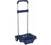 SAFTA - CARRO PORTA MOCHILAS AZUL MARINO - Carro para Mochilas Fabricado en España - Carro para Mochila Versatilidad Universal Facilidad de Transporrte y Movilidad - Carro Mochila Variedad Estilos y Colores