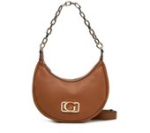 Bolso Guess Circle de hombro camel medialuna para mujer