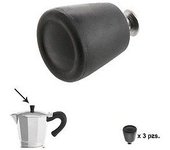 Oryx Pomo Cafetera Aluminio Inducción 6 / 9 / 12 Tazas (3 Piezas) - Recambio para Cafeteras ORYX