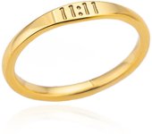Anillo digital simple para hombres y mujeres, anillo de acero inoxidable 111 999, anillo digital de ángel