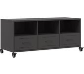 Mueble TV combinadoMueble de TV acero negro 100,5x39x43,5 cm