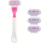 Safety Razor Blades Women Beauty Bikini Hair Removal Shaving Blades Set Shaver 3-Layer Replacement Heads ﻿