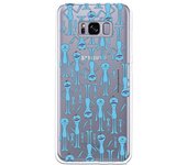 Funda original compatible con Samsung Galaxy S8 - Rick y Morty Mr Meeseeks look at me - TPU TRANSPARENTE
