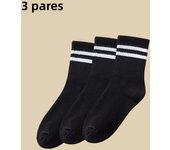 6 Pairs Women Socks Simplicity Parallel Bars Versatile Sport Socks Socks Solid Breathable Mid-Tube Socks Woman Absorbent Socks