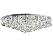 Hanna Contemporáneo Techo de Metal de Cristal Cromado 8 Luces G9
