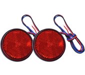 Luces LED para remolque, 2 piezas Luz trasera para remolque Luces LED Luz de freno Reflector redondo Luz de gálibo LED 12 V (rojo)
