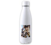 MERCHANDMANIA BIDON 700 ML ACERO INOXIDABLE fanart dama traviesa cute juego anime tapon seguridad botella videojuego pc