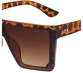 Gafas de Sol cuadradas de gran tamaño para Mujeres y hambres, Moderna, with superior part plana y Montura Grande