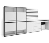 Skraut Home - Zapatero - Armario para zapatos y botas - organizador de zapatos - 297x35x145 cm - Dormitorio - Habitación - Cómoda - Cajonera - Listones Decorativos - Tocador - Estilo Moderno - Varios colores disponibles