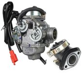 24mm motocicletas PD24J carburador estrangulador eléctrico para Honda GY6 125cc 150cc ATV Scooter 4 tiempos (B)