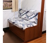 2pcs/set Elastic RV Dinette Cushions Covers Floral Print Spandex Armless Sofa Cover Camper Car Bench Cover Furniture Protector