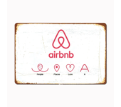 Vintage Airbnb Logo 1 Metal Plaque Poster Wall Decor Cinema Living Room Mural Funny Tin Sign Kitchen Bedroom Cafe Bar Pub Living