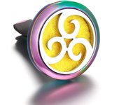 Angel Wings Colorful Car Aromatherapy Diffuser Stainless Steel 30mm Perfume Locket Car Outlet Essential Oil Clip Pendant Jewelry