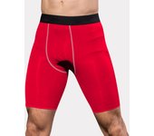 Pantalones cortos de compresión para hombre, Shorts elásticos de secado rápido para correr, Fitness, con bolsillo, talla grande, color negro, ajustados, para entrenamiento de gimnasio