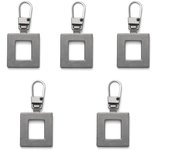 5pcs Detachable Metal Zipper Puller Universal Instant Repair Kit Zipper Sliders Head Repair Kit For Clothing Jacket Sewing Tools
