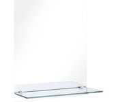 vidaXL Espejo de Pared con Estante de Vidrio Templado de Maquillaje Dimensiones 20 x 40 cm,  30 x 50 cm,  40 x 40 cm y mas