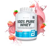 BioTechUSA 100% Pure Whey  Proteína en Polvo con BCAA y Glutamina  Sin Gluten, Sin Aceite de Palma, 2.27 kg