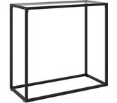 Mesa consola vidrio templado transparente 80x35x75 cm