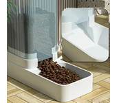 1pc/2pcs Automatic Dog Feeder/Water Dispenser, Plastic Gravity Dog Food And Water Dispenser Set