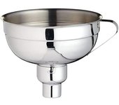 KitchenCraft Embudo ajustable para mermelada casera, embudo de acero inoxidable con gancho lateral para manipular y guardar, embudo de cocina apto para lavavajillas, embudo de 14 cm, 1 unidad