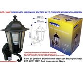 Sifer farol jardin 60w soporte alto c-sensor movimiento 35301004