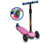 Patinete 3 Ruedas Color Rosa Luces Led - DeQube 914D00018