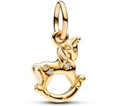 Pandora Charm Colgante con un recubrimiento en oro de 14k Balancín Unicornio​ 762978C01 , para Mujer