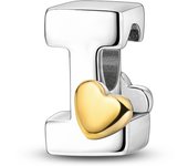 New 925 Sterling Silver Cute Gold Lucky Heart 26 Letter Series Charms Beads Fit Pan Original Bracelets DIY Gifts Fine  Jewelry