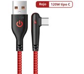 120W USB C Cable 90 Degree For OPPO Fast Charging Cord For Samsung S21 xiaomi 14 iPhone15 Quick Charging Data Wire Charger Cable