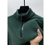 Men's Knitwear Solid Color Chunky Half Zipper Thickening Sweater Warm Sweater Fashion Luxury Men's Clothing Turtleneck Sweater