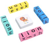 Juego de Ortografía, Educational Juego de Madera with Caja y tarjets de palabrería, Gift para niños.