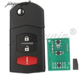 jingyuqin Flip Remote Car Key 315Mhz 4D63 Chip For Mazda 2 3 5 6 8 CX-7 CX-9 MX-5 BGBX1T478SKE125-01 CC43-67-5RYC Fob 3/4Buttons
