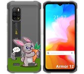 Funda Silicona Transparente para Ulefone Armor 12 5G diseño Conejo Dibujos