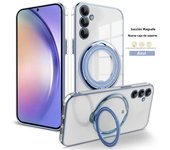 Plating Magnetic Ring Holder Clear Case for Samsung Galaxy A56 A 36 26 16 06S 55 35 25 15 05S 54 34 52S Shockproof Protect Cover