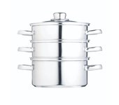 Vaporera Kitchencraft Clearview de Acero Inoxidable de 3 Pisos (16 Cm)