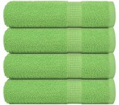 Toallas de Ducha 4 piezas Verde Manzana 70x140cm 360g/m² 100% Algodón