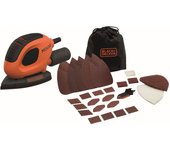 Black & Decker BEW230BC-QS - Lijadora Mouse 55W con 15 Accesorios y Bolsa