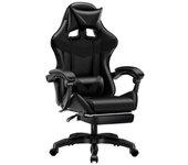 Silla de gaming CON repozapiel Oficina Soporte Lumbar Giratoria Escritorio Sillon Ruedas Despacho casa sillas profesional LOL ordenador WCG CON Reposapiés
