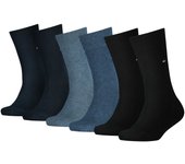 TOMMY HILFIGER Calcetines para niños, paquete de 6 - ECOM, TH Basic, color liso