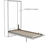 SOMIER VERTICAL 105x190 GRIS CON PATA BASCULANTE