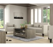 Vente-unique - Mesa de centro METEORITE - 2 cajones - MDF superficie efecto granito