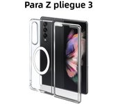 Original Magnet Cover For Magsafe Clear Case Samsung Galaxy S23 Fe S22 S24 Ultra S21 Plus Z Flip Fold 6 5 4 3 Acrylic Silicone