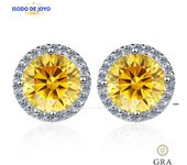 925 Sterling Silver 0.5/1/2 Carat Round Moissanite Earrings Engagement Wedding Daily Work Party Luxurious Jewelry Gift for Women