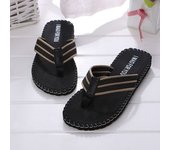 Flip-Flops For Men Summer Anti-Skid Breathable Home Outdoor Comfortable Slippers Daily Casual Regular Canvas Strap Flip-Flops