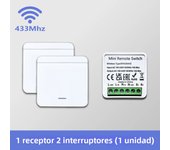 RF 433 MHz Smart Switch 1/2/3 Gang Wall Panel Mini Round Button Wall Panel Switch 16A Relay Receiver Automation Module 100V~240V