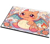 MERCHANDMANIA PUZZLE PEQUEÑO TAMAÑO APROX. A4 DE 12 PIEZAS dragon dragoncito chibi cute lindo fuego mascota rompecabezas puzle