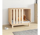 vidaXL Caseta para perros madera maciza de pino 70x50x62 cm