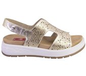FLUCHOS F2007 Sandalias de mujer platino PIEL 525
