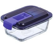 Luminarc Recipiente Hermético Rectangular 38 Cl de Vidrio Templado Extra Resistente